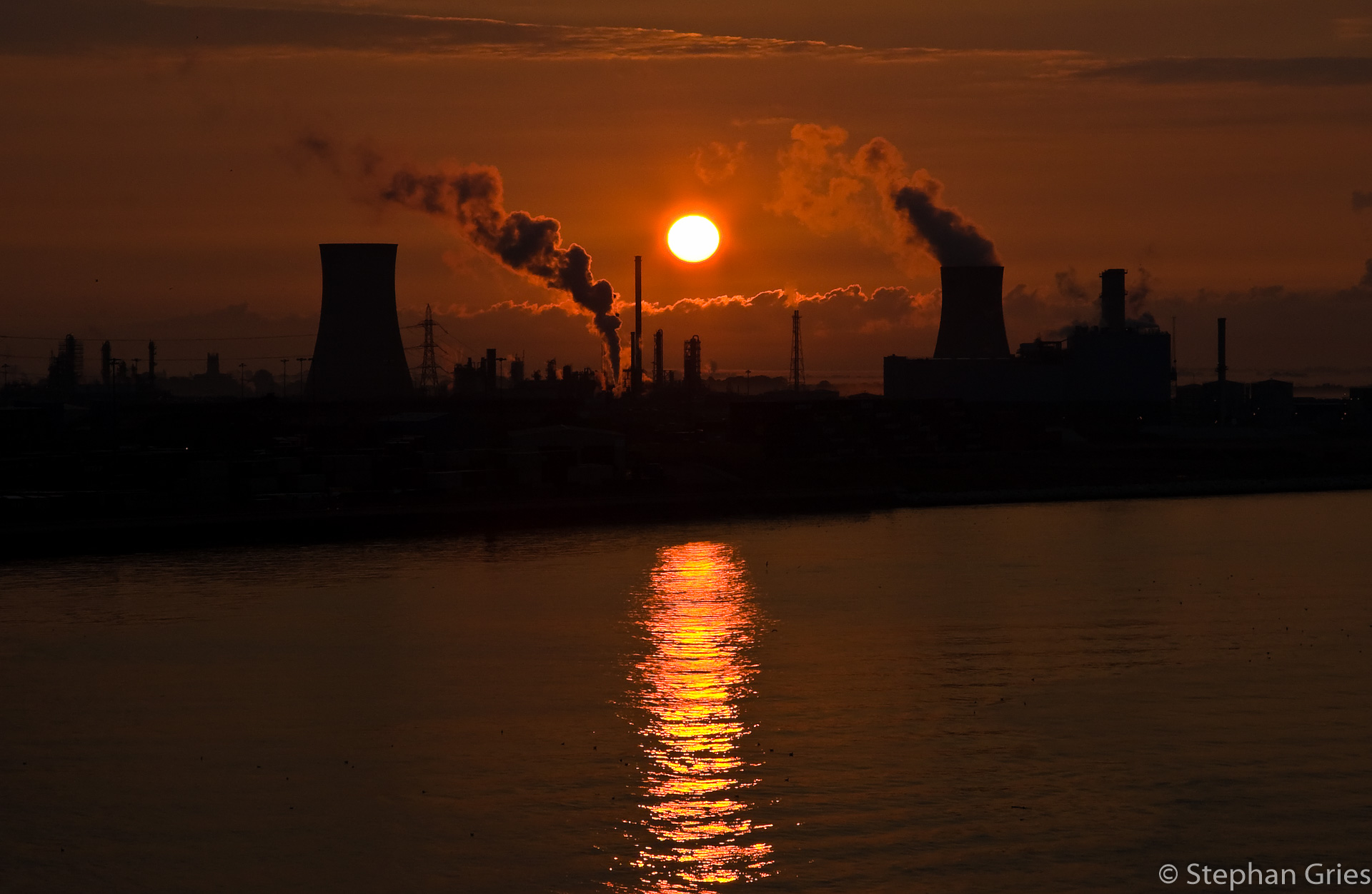 Ankunft der Fähre von Rotterdam nach Hull.