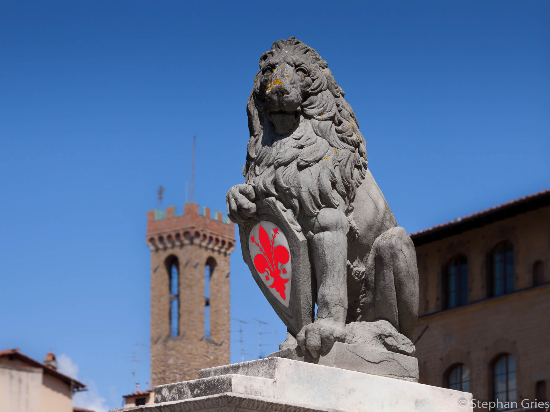 Marzocco, der florentinische Löwe mit dem Lilienwappen